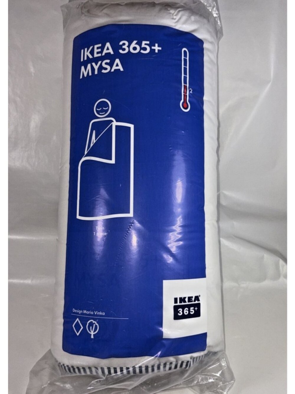 Ikea Maria Vinka 365+ Twin Duvet Comforter 64 x 86" White Lyocell 701.320.78
